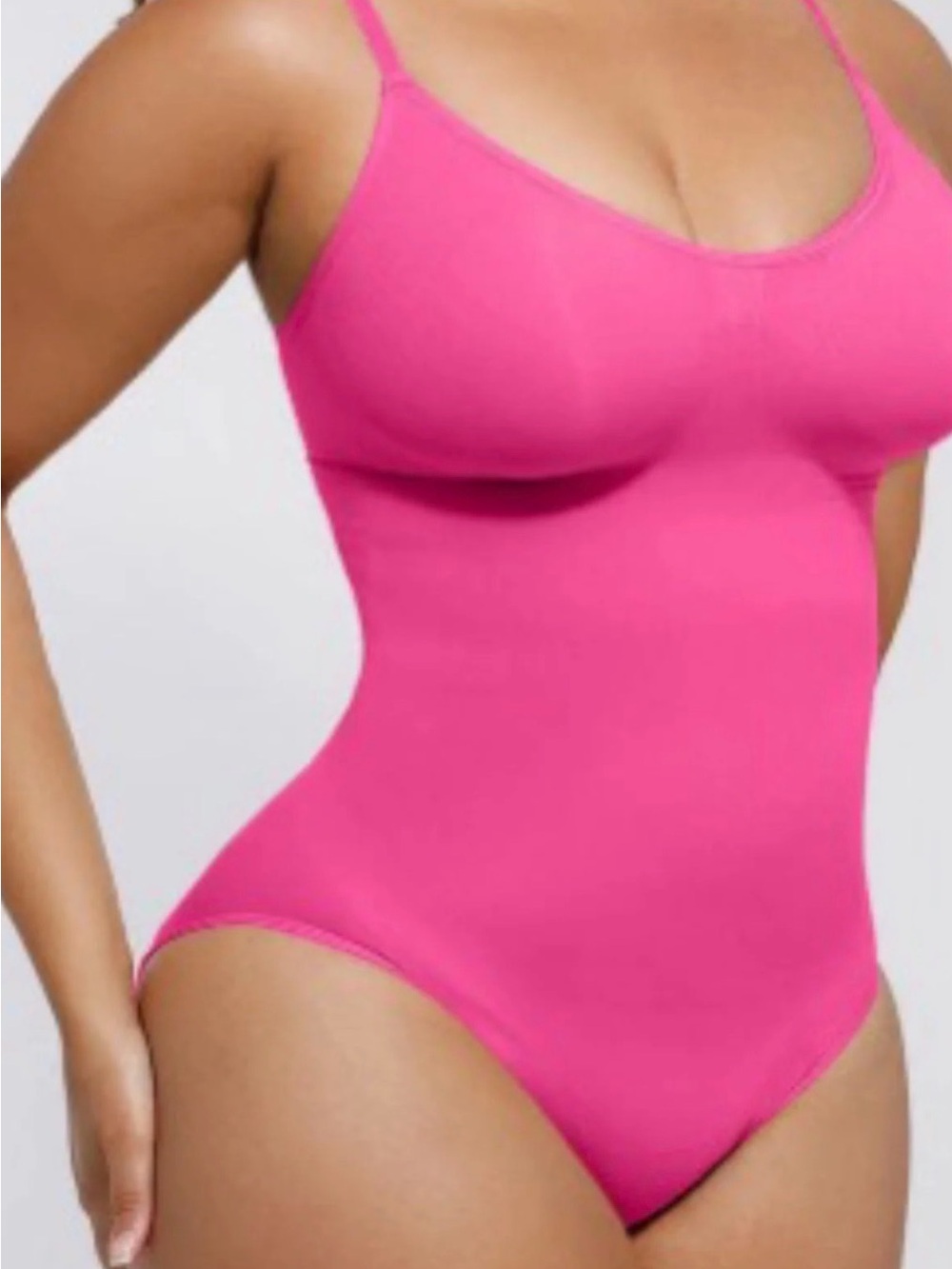 Seamless Pink Women's Shapewear Bodysuit